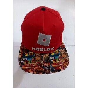 Roblox Video Game Snapback Hat Youth OSFM Adjustable Red #70073